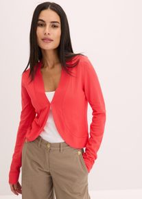 Krótki sweter rozpinany z wiskozą, czarny, 44/46, bonprix