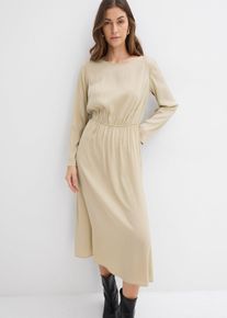 bonprix Femei Rochie midi din satin fin, verde, 48