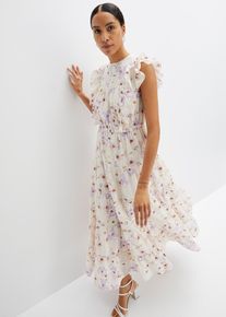 bonprix Mujer, Vestido largo, beige, 44