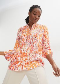 bonprix Mujer, Blusa de viscosa fluida, naranja, 36