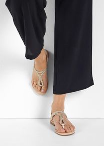 bonprix Sandalias de dedo, oro, 40