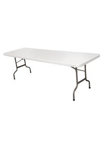 Mesa plegable rectangular Bolero blanca de 244 cm
