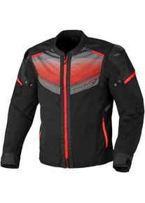 Macna Orcano 2.0, giacca in tessuto , colore: Nero/Grigio/Rosso , dimensione: XXL