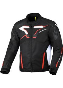 Macna Tazar 2.0, veste textile imperméable , couleur: Noir/Blanc/Rouge , taille: XL