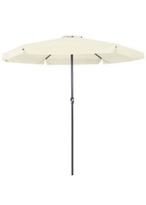 Kingsleeve Sombrila de jardín beige Ø330cm repelente al agua UV80+