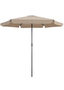 Kingsleeve Sombrilla terraza XXL taupé 330cm diámetro manivela UV80+