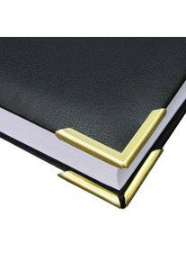 100 Unidades - Esquinas para libros PS 31, 31 x 31 mm, latonado, metal, dorado