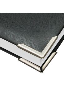 100 Unidades - Esquinas para libros PS 31, 31 x 31 mm, niquelado, metal, plata