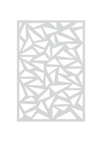 TraumGarten Sichtschutzzaun SYSTEM Designgitter TRIGON weiß Sichtschutz, 60x90 cm