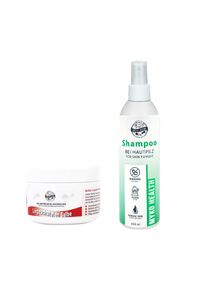 Säästösetti koirille, joilla on ihon sienitulehdus - Shampoo Myko-Health 250 ml + Liegeschwiele-voide 30 ml
