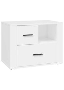 Mesita de noche madera contrachapada blanco 60x36x45 cm