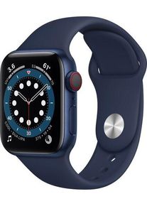 Apple Watch Series 6 Alluminio 40 mm (2020) | GPS + Cellular | blu | Cinturino Sport Deep Navy