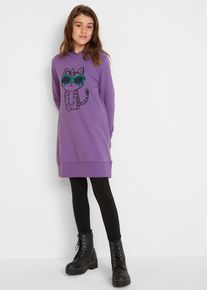 Oversized sweatkjole i økologisk bomull til barn, lilla, størrelse 140/146, bonprix