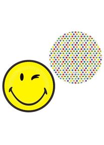 Amscan 8 assiettes en carton Happy Smile 23cm