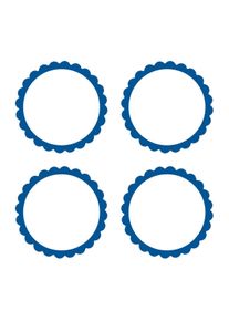 Amscan 20 labels with sea blue flower border