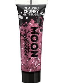 Smiffys Gel corporal con purpurina rosa 12ml