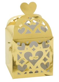 Amscan 50 cajas regalo de oro Amore Mio