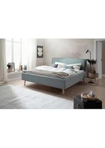Meise Möbel Livetastic Polsterbett , Hellblau , Holz , Esche , 160x200 cm , Reach, Goldenes M , individuelle Liegehärteeinstellung , Schlafzimmer, Betten, Polsterbetten