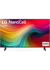 LG 43NANO82T6B (43", NANO82, Nano-Cell, 4K, 2024), TV, Schwarz