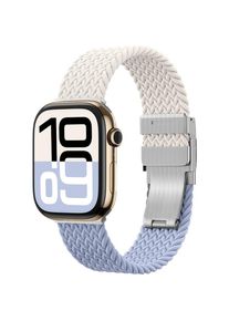 Amazingthing 2er-Set Blend Band für Apple Watch 45/46/49 mm – Space Blue/Stellar (Edelstahl, Nylon), Uhrenarmband, Blau