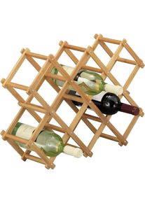 zeller Present Weinregal »Bamboo« aus hochwertigem Bambus in beige, Größe B/H/T: 54 cm x 38 cm x 14,5 cm