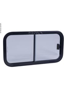 Sicherheitsglas-Schiebefenster Glasfenster Wohnwagen Caravan Dichtgummi 800x340mm schwarz
