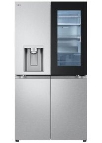 LG GMG961MBKE Side-by-Side Stand-Kühl-Gefrierkombination Multidoor 91,4cm breit 637 Liter Total InstaView Eis Crushed Wasserspender Wassertank WLAN Me