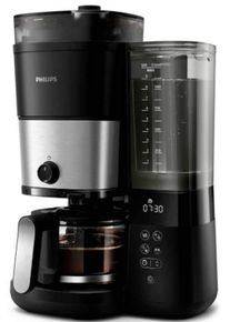 Philips HD7900/01 Kaffeemaschine 10 Tassen Mahlwerk Timerfunktion Warmhaltefunktion schwarz silber