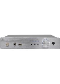 Renkforce T21 Stereo-Verstärker Vollverstärker 2x50 Watt Bluetooth USB Aluminium