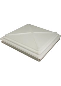 Reimo Dachhaube Dachluke Dachfenster 50x50cm Milchglas doppelt verglast Campingwagen Wohnmobil Caravan Rahmen grau
