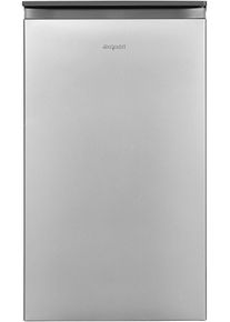 Exquisit KS117-3-010E Stand-Kühlschrank 48cm breit 82 Liter LED Licht Gemüsefach silber