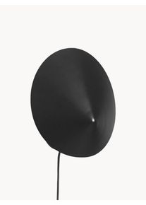 ferm LIVING Aplique con enchufe ajustable Arum Negro Metal An 26 x Al 29 cm