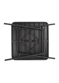 Mesa bistrô Bolero Mesa bistrô quadrada dobrável em aço preto 700x700x710
