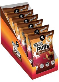 GoFitness Protein Puffs, 12 x 50 g Packung, Texas Barbecue