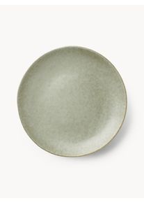 Broste Copenhagen Pratos de pequeno-almoço artesanais Nordic Marsh, 4 uni. Verde Grés Ø 20 cm