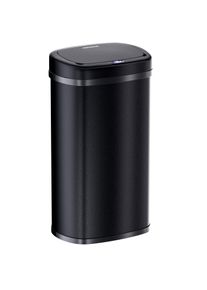 Monzana Sensor afvalbak Zwart roestvrij staal 40L