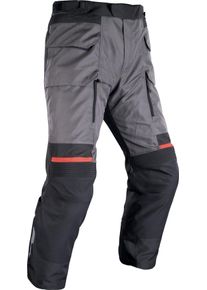Oxford Rockland, pantalones textiles impermeables , color: Gris/Negro/Rojo , tamaño: 5XL