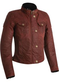 Oxford Holwell Wax-Cotton, giacca tessile donna , colore: Rosso Scuro , dimensione: 46