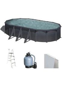 GRE Kea Ovale 730x375x120cm - Stahlwandpool