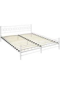 TecTake Metallbett Malta,180 x 200 cm,weiß , Weiß , Metall , Schlafzimmer, Betten, Metallbetten