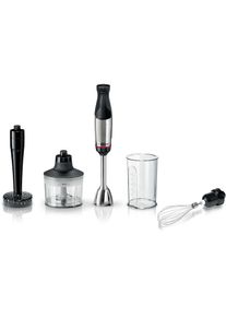 Bosch , Stabmixer »ErgoMaster Serie 6 MSM6M633, Zerkleinerer, Kartoffelstampfer, Edelst.«, 1000 W, Schneebesen, Becher, Metallkuplung, Luftkühlung,...