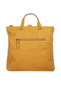 CLUTY , Umhängetasche, echt Leder, Made in Italy , gelb