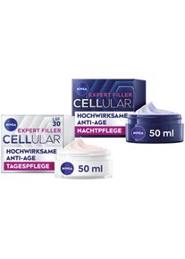 Nivea , Pflege-Set »HYALURON CELLULAR FILLER Anti-Age Tag & Nacht«, (2 tlg.), Vermindert Falten, verbessert Zellerneuerung, spendet Feuchtigkeit. ,...