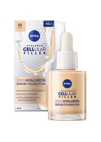 Nivea , Foundation »Cellular 3in1 Hyaluron Serum Foundation«, Anti-Aging-Effekt, deckt Unreinheiten ab, spendet 12h Feuchtigkeit. , hell ,...