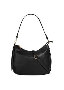 CLUTY , Umhängetasche, echt Leder, Made in Italy , schwarz