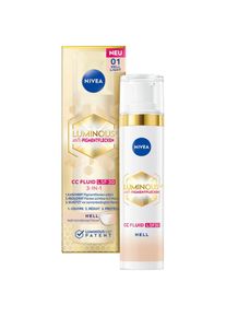 Nivea , Gesichtsfluid »LUMINOUS630 Anti-Pigmentflecken CC Fluid 3in1 Hell LSF 30«, Passt sich dem Hautton an, ebenmäßiges Ergebnis. , gold ,...