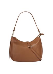 CLUTY , Umhängetasche, echt Leder, Made in Italy , cognac