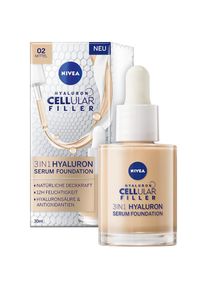 Nivea , Foundation »Cellular 3in1 Hyaluron Serum Foundation«, Anti-Aging-Effekt, deckt Unreinheiten ab, spendet 12h Feuchtigkeit. , mittel ,...