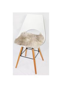 Heitmann Felle , Stuhlkissen »Lamm, Sitzauflage eckig«, 44x44 cm, echtes Lammfell, waschbar, auch als 2er oder 4er Set , leinen , B/L: 44 cm x 44 cm