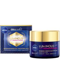 Nivea , Nachtcreme »LUMINOUS630 ANTI-PIGMENTFLECKEN Regenerierende Nachtpflege«, Beugt Neuentstehung vor, spendet Feuchtigkeit, mit Hyaluronsäure....